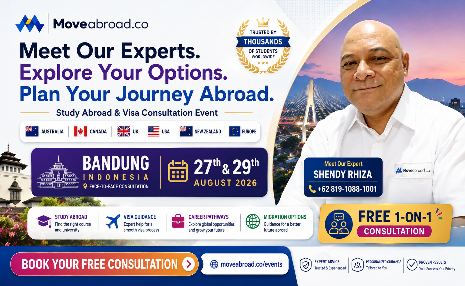 Bandung | Meet Our Experts. Explore Your Options. Plan Your Journey Abroad.