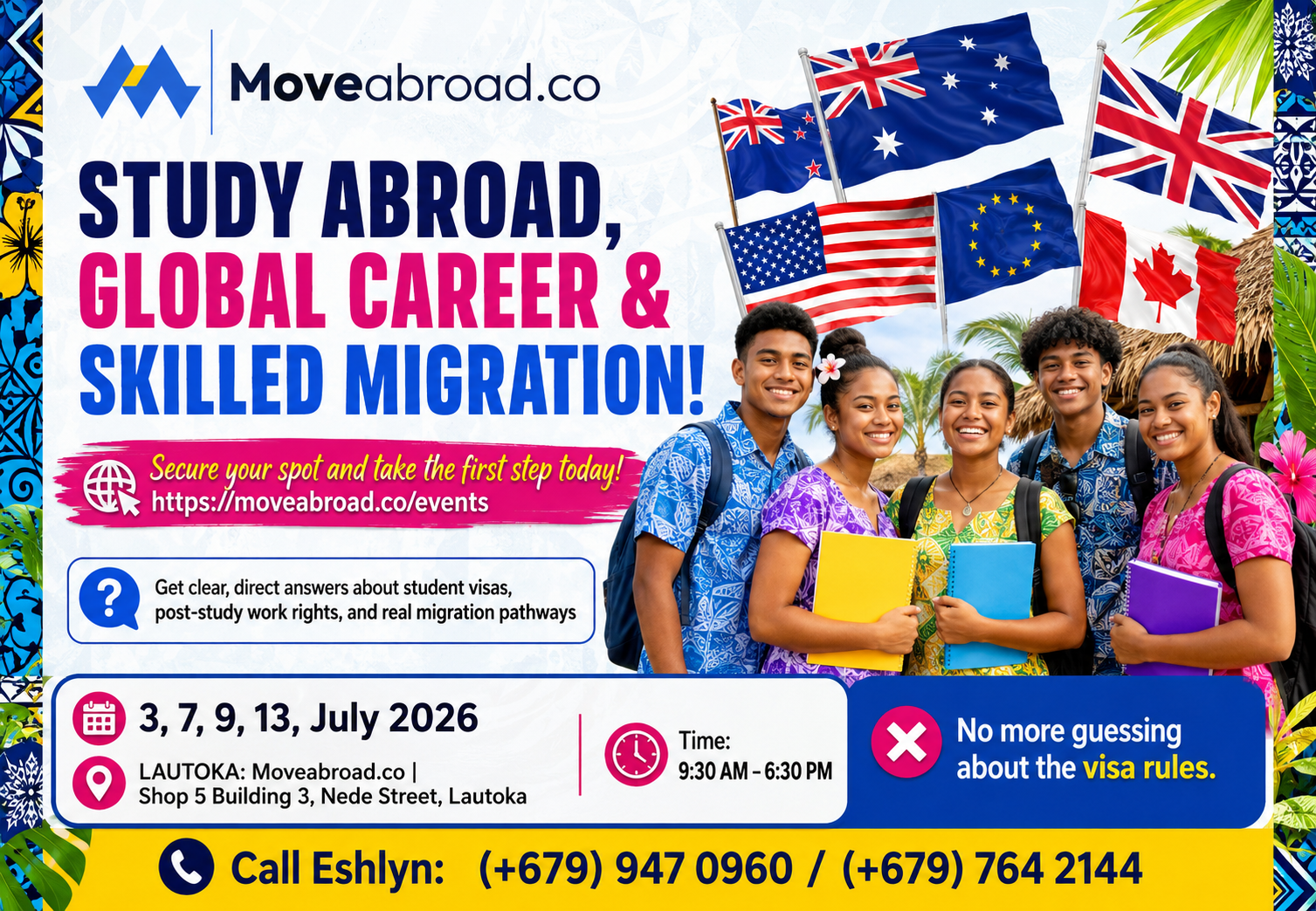 LAUTOKA, FIJI -  Free Study & Migrate Info Session – July 2026!