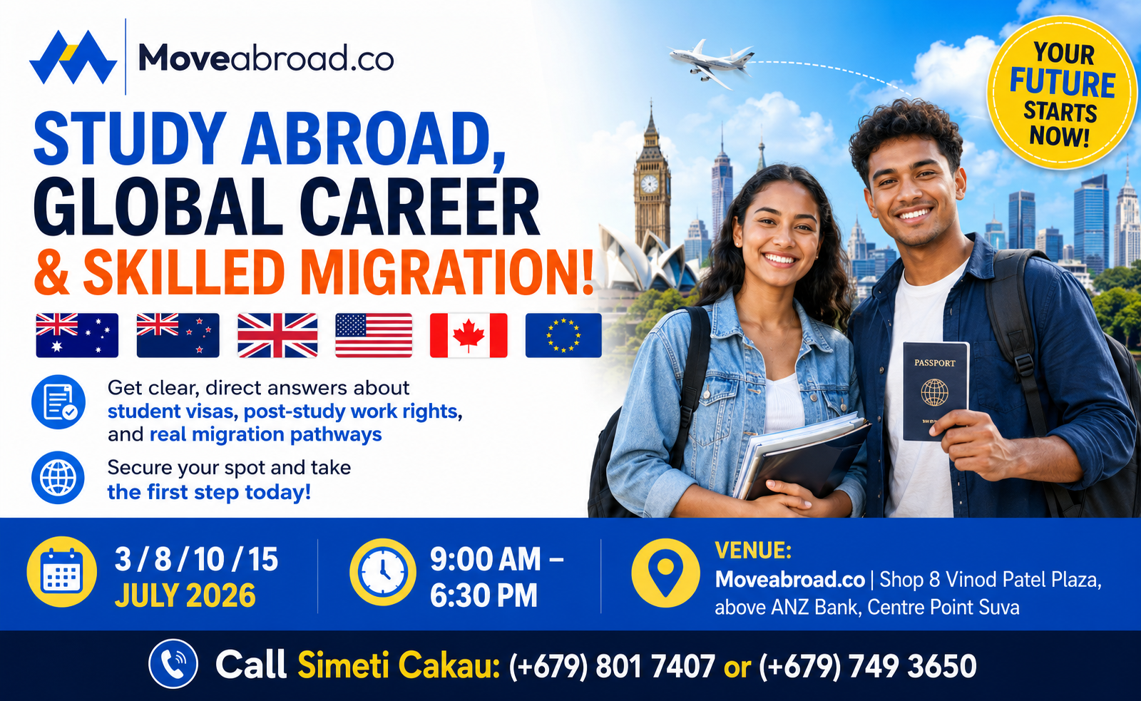 SUVA, FIJI - Free Study & Migrate Info Session – July 2026! 